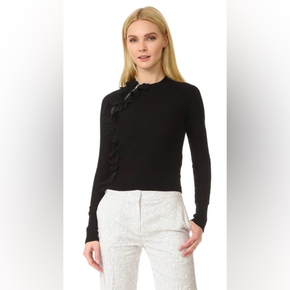 NWOT 3.1 Phillip Lim Ruffle Sport Pullover With Zippers Sweater
